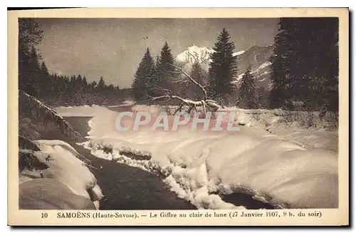 Cartes postales Samoens Haute Savoie Le Giffre au Clair de Iune