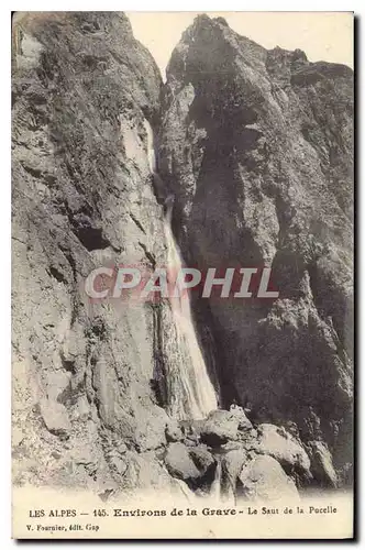 Ansichtskarte AK Les Alpes Environs de la Grave Le Saut de la Pucelle