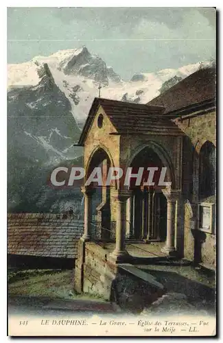 Cartes postales Le Dauphine La Grave Eglise des Terrasses sur la Meije