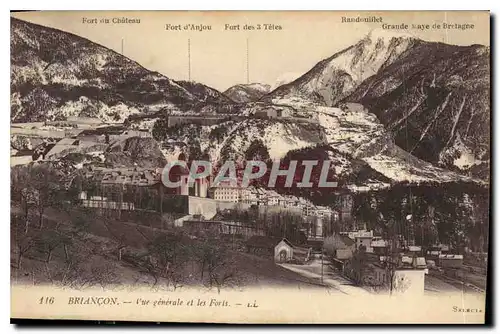 Cartes postales Briancon Vue generale et les Forts