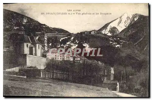 Cartes postales Les Alpes Briancon Vue generale et les Remparts