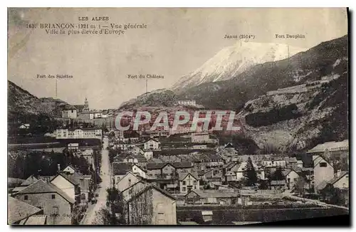 Cartes postales Les Alpes Briancon Vue generale Ville la plus elevee d'Europe