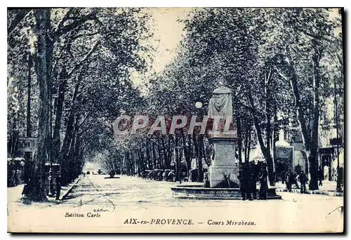 Cartes postales Aix en Provence Cours Mirabeau