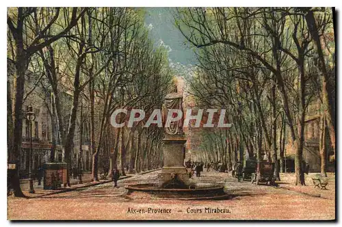 Cartes postales Aix en Provence Cours Mirabeau