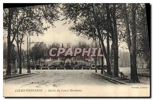 Cartes postales Aix en Provence Sortie du Cours Mirabeau