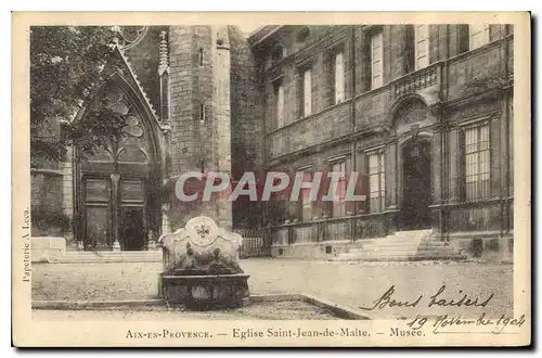 Ansichtskarte AK Aix en Provence Eglise Saint Jean de Malte Musee