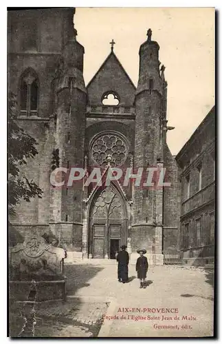 Cartes postales Aix en Provence Facade de l'Eglise Saint Jean de Malte
