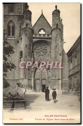 Ansichtskarte AK Aix en Provence Facade de l'Eglise Saint Jean de Malte