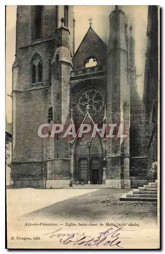 Ansichtskarte AK Aix en Provence Eglise Saint Jean de Malte