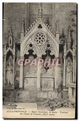 Cartes postales Aix en Provence Eglise Saint Jean de Malte Tombeau des Comtes de Provence
