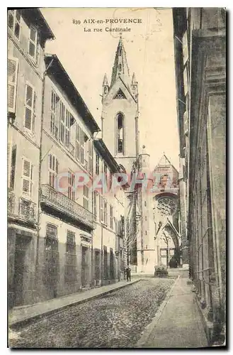 Ansichtskarte AK Aix en Provence La Rue Cardinale