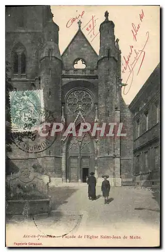 Cartes postales Aix en Provence Facade de l'Eglise Saint Jean de Malte
