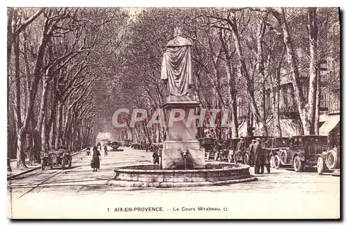 Cartes postales Aix en Provence Le Cours Mirabeau
