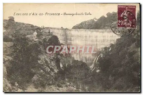 Cartes postales Environs d'Aix en Provence Barrage Emile Zola