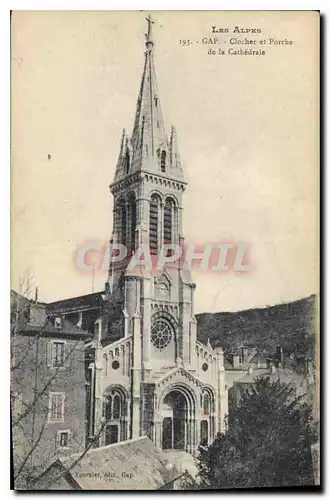 Cartes postales Les Alpes Gap Clocher et Porche de la Cathedrale