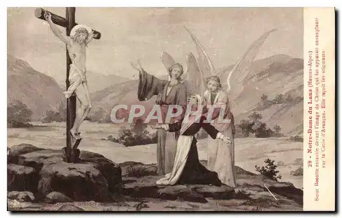 Cartes postales Notre Dame du Laus Hautes Alpes S�ur Benoite extasiee devant l'image du christ