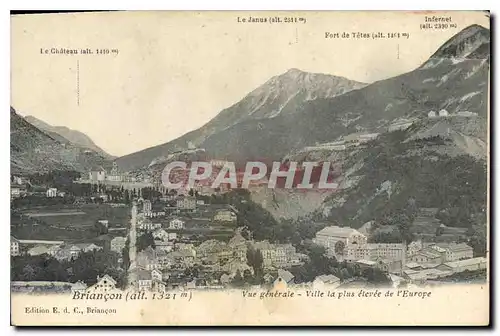 Cartes postales Briancon Vue generale Ville la plus elevee de l'Europe