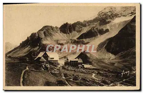 Ansichtskarte AK Col du Lautaret Le Jardin alpin et le Chalet PLM vers le Massif du Combeynot
