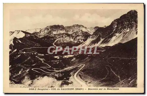 Cartes postales Dauphine Col du Galibier Descente sur le Maurienne