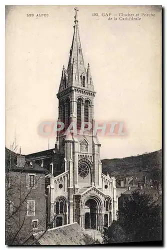 Ansichtskarte AK Gap Clocher et Porche de la Cathedrale