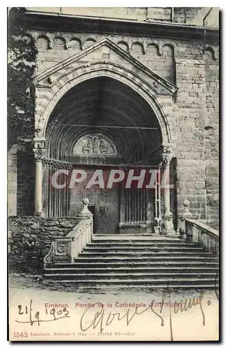 Ansichtskarte AK Embrun Porche de la Cathedrale