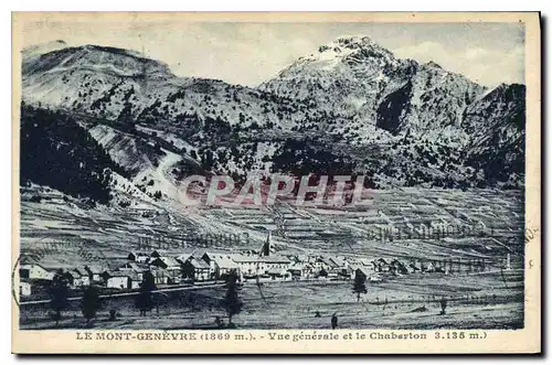 Cartes postales Le Mont Genevre Vue generale et le Chamberton