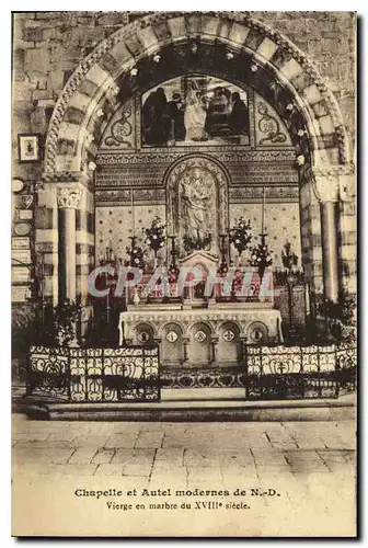 Ansichtskarte AK Chapelle et Autel moderne de ND Vierge en marbre du XVIII siecle