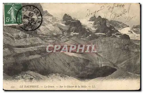 Cartes postales Le Dauphine La Grave le Lac Leris et le Massif de la Meije