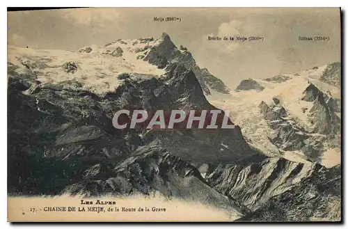 Cartes postales Vallee du Queyras Le Viso Au premier plan Roche Taillante