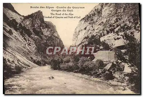 Cartes postales Routes des Alpes Combe du Queyras Gorges du Guil