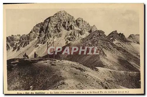 Ansichtskarte AK Col du Galibier La Table d'Orientation et le Grand Pic du Galibier