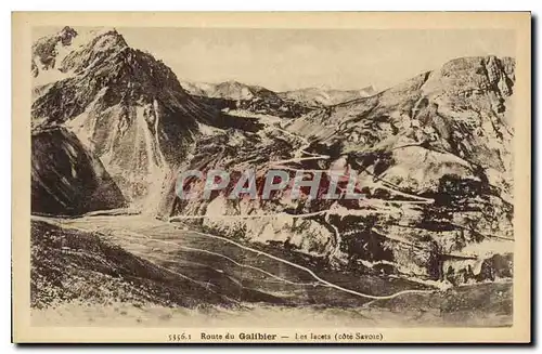 Cartes postales Route du Galibier Les lacets Cote Savoie