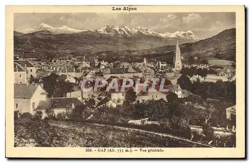 Ansichtskarte AK Les Alpes Gap Vue generale