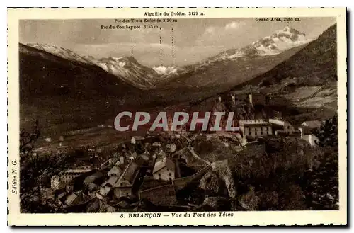 Cartes postales Briancon Vue du Fort des Tetes