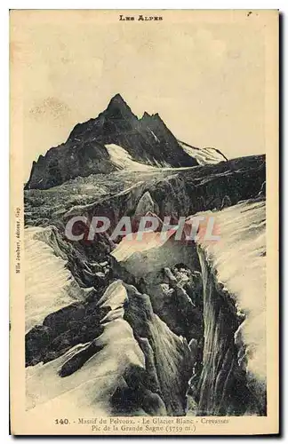 Cartes postales Les Alpes Massif du Pelvoux Le Glacier Blanc