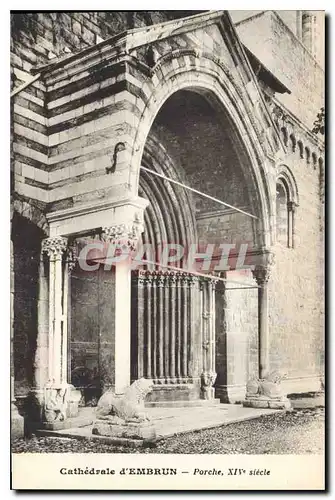 Cartes postales Cathedrale d'Embrun Porche XIV siecle