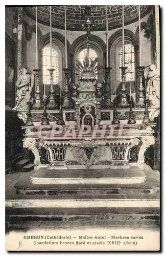 Ansichtskarte AK Embrun Cathedrale Maitre Autel Marbres varies Chandeliers bronze dore et cisele