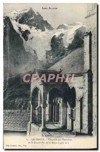 Ansichtskarte AK La Grave Chapelle des Terrasses et le Grand Pic de la Meije