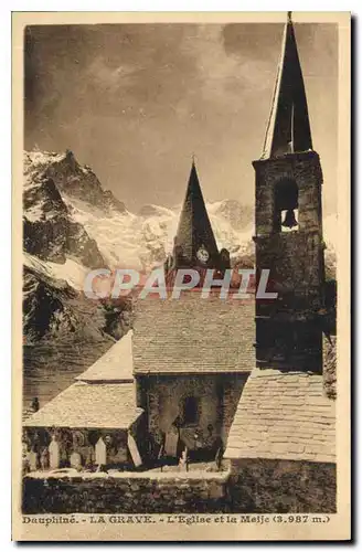 Cartes postales Dauphine La Grave L'Eglise et la Meije