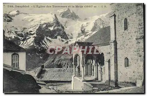 Cartes postales Dauphine L'Eglise des Terrasses et la Meije