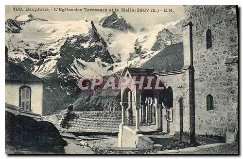 Cartes postales Dauphine L'Eglise des Terrasses et la Meije