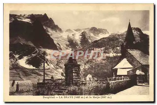 Cartes postales Dauphine La Grave et la Meije