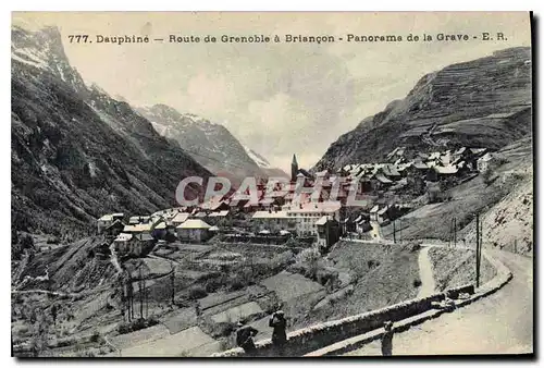 Cartes postales Dauphine Route de Grenoble a Briancon Panorama de la Grave