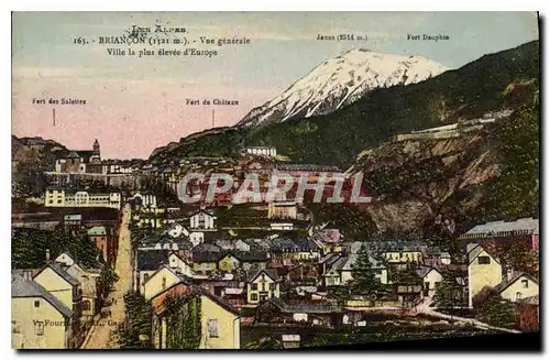 Cartes postales Briancon Vue generale Ville la plus elevee d'Europe