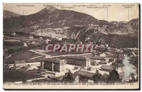 Ansichtskarte AK Briancon Les Casernes de Ste Catherine et Vue generale de Briancon et de ses Forts