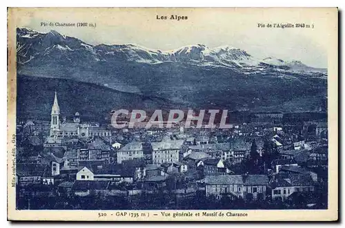 Cartes postales Gap Vue generale et Massif de Charance