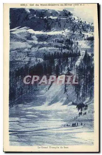 Ansichtskarte AK Col du Mont Genevre en Hiver Le Grand Tremplin de Saut