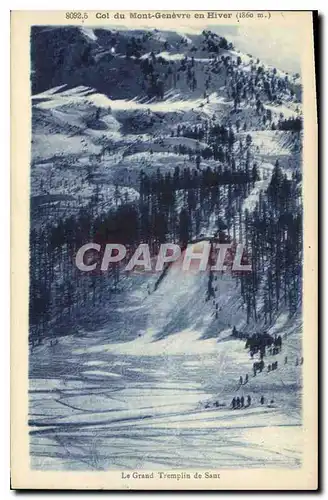 Cartes postales Col du Mont Genevre en Hiver Le Grand Tremplin de Saut