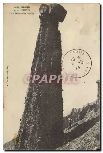 Cartes postales Les Alpes Theus Une demoiselle coiffee