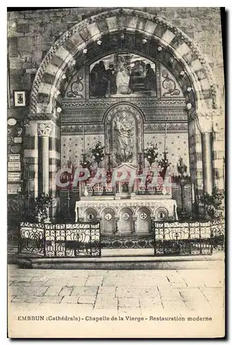 Cartes postales Embrun Cathedrale Chapelle de la Vierge Restaurant moderne